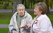 Елена Писарева встретилась с участницей Великой Отечественной войны Н.В. Морозовой