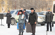 Встреча сводного отряда новгородских полицейских