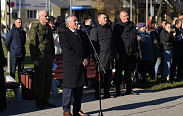 В Великом Новгороде состоялись проводы новгородцев, призванных на военную службу в рамках частичной мобилизации