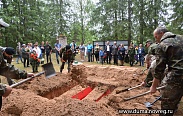 В Маревском районе предали земле останки погибших советских солдат