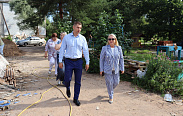Лариса Сергухина проинспектировала ход ремонтных работ в детском саду в деревне Ермолино