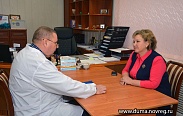 Сегодня председатель Новгородской областной Думы Елена Писарева посетила родильное отделение ГОБУЗ  «Боровичская  ЦРБ»