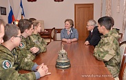 В День Конституции курсанты ВПК «Русичи» встретились с председателем Новгородской областной Думы