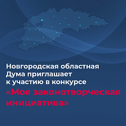 Новгородская областная Дума приглашает к участию в конкурсе «Моя законотворческая инициатива»