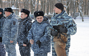 Встреча сводного отряда новгородских полицейских