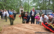 В Маревском районе предали земле останки погибших советских солдат